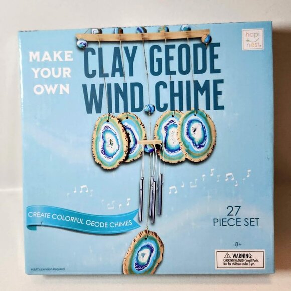NEW Make Your Own Clay Geode Wind Chime DIY Craft Kit CHRISTMAS GIFT Stocking St - Picture 5 of 16